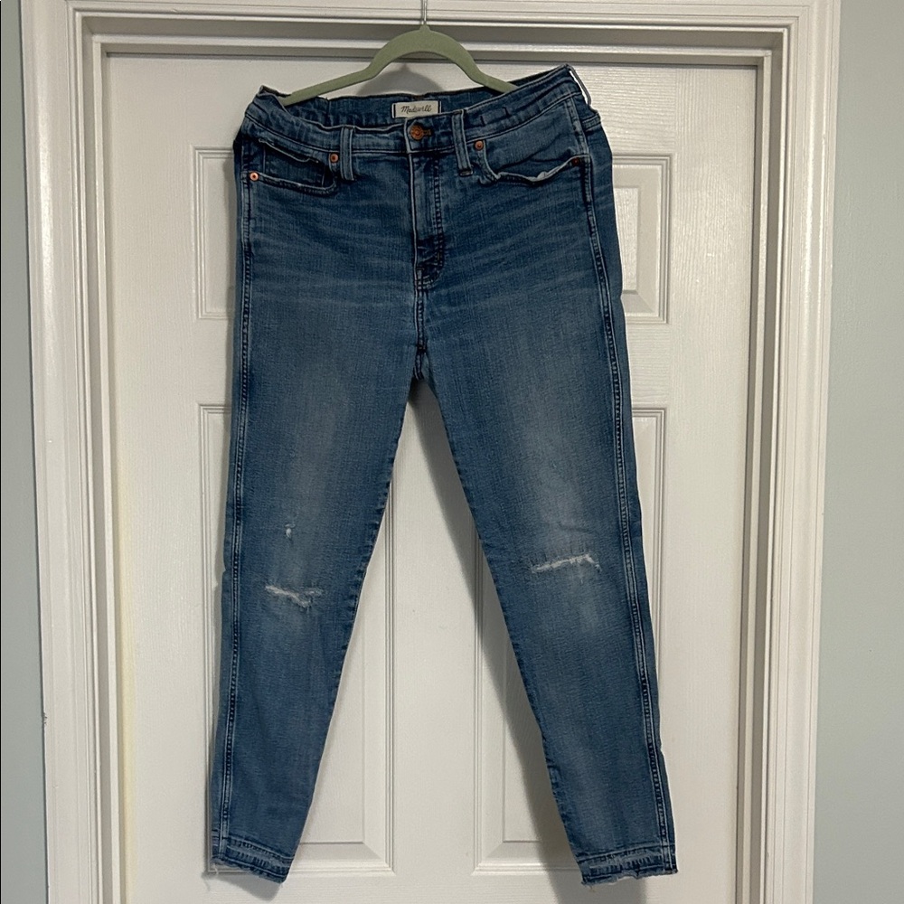 Madewell Skinny Jeans in Faded Blue Denim